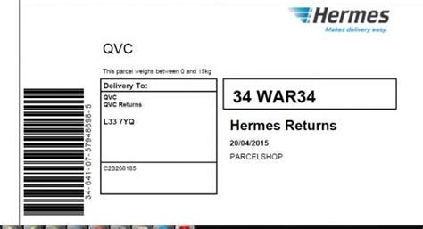 paket retourniert hermes|Hermes return label.